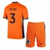 Maillot de foot Pays-Bas Matthijs de Ligt #3 Domicile vêtements enfant Europe 2024 Manches Courtes (+ pantalon court)